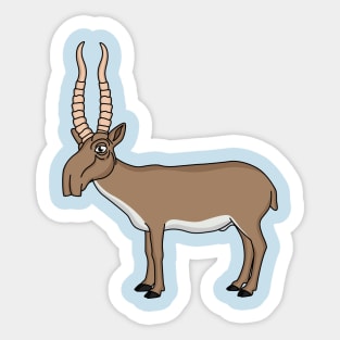 Saiga antelope cartoon illustration Sticker